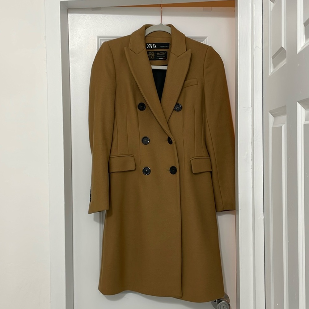 EUC Zara | Camel Overcoat
